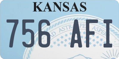 KS license plate 756AFI