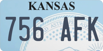 KS license plate 756AFK