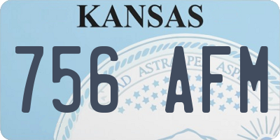 KS license plate 756AFM