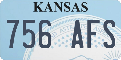 KS license plate 756AFS