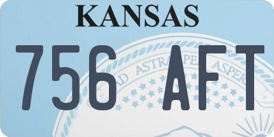 KS license plate 756AFT