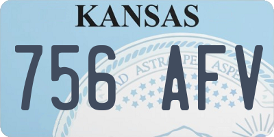KS license plate 756AFV
