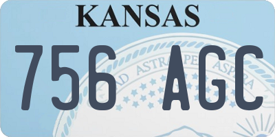 KS license plate 756AGC