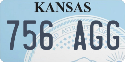 KS license plate 756AGG