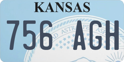 KS license plate 756AGH