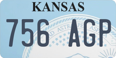 KS license plate 756AGP