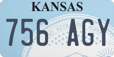 KS license plate 756AGY