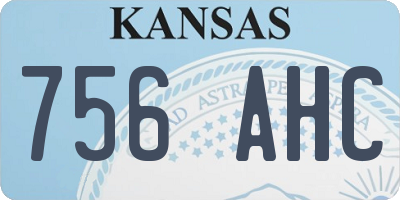 KS license plate 756AHC