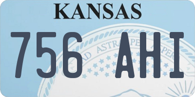 KS license plate 756AHI