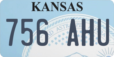 KS license plate 756AHU