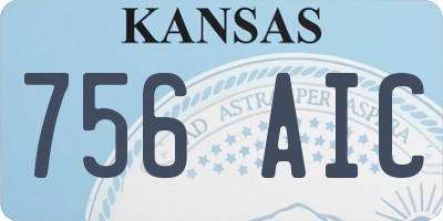 KS license plate 756AIC