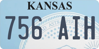 KS license plate 756AIH