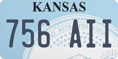 KS license plate 756AII