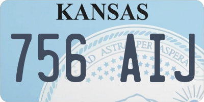 KS license plate 756AIJ