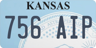 KS license plate 756AIP