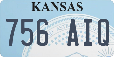 KS license plate 756AIQ
