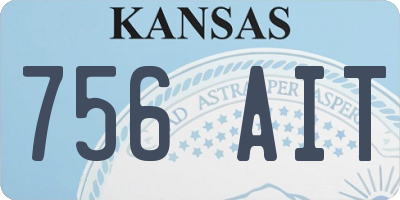KS license plate 756AIT