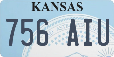 KS license plate 756AIU