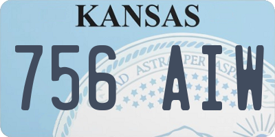 KS license plate 756AIW