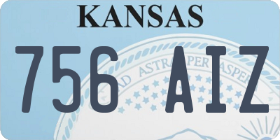 KS license plate 756AIZ