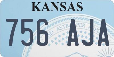 KS license plate 756AJA