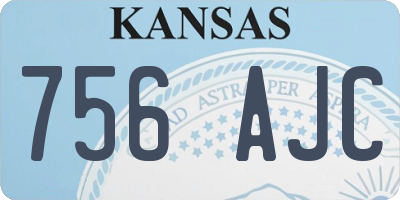 KS license plate 756AJC
