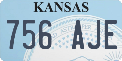 KS license plate 756AJE