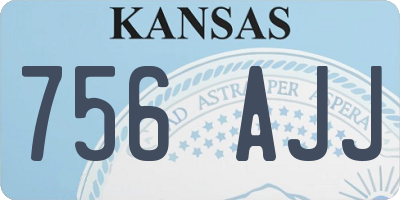 KS license plate 756AJJ