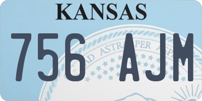 KS license plate 756AJM