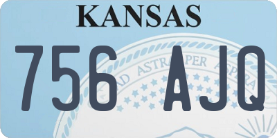 KS license plate 756AJQ
