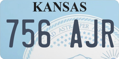 KS license plate 756AJR