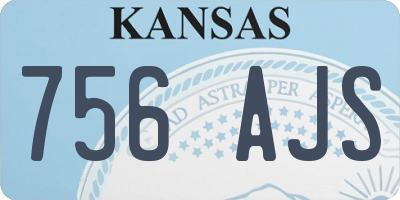 KS license plate 756AJS