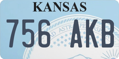 KS license plate 756AKB
