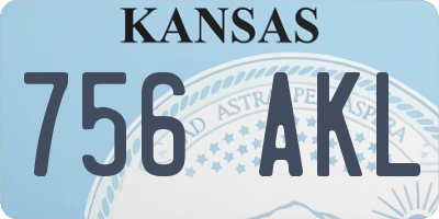 KS license plate 756AKL