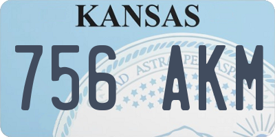 KS license plate 756AKM