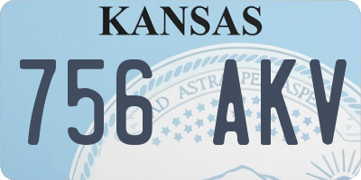 KS license plate 756AKV