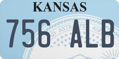 KS license plate 756ALB