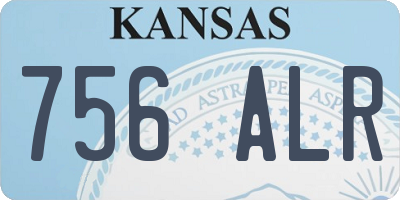 KS license plate 756ALR