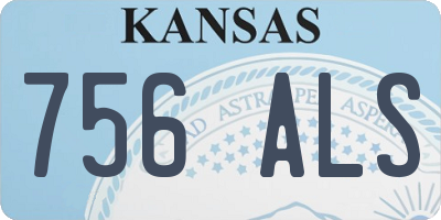 KS license plate 756ALS