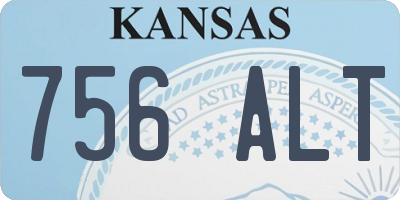 KS license plate 756ALT