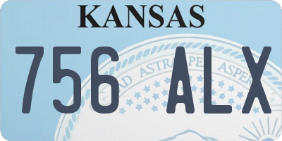 KS license plate 756ALX