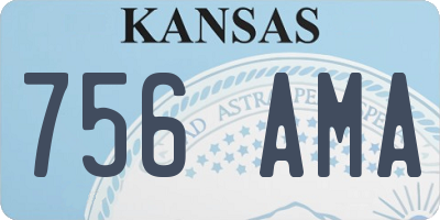 KS license plate 756AMA