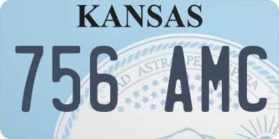KS license plate 756AMC
