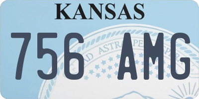 KS license plate 756AMG