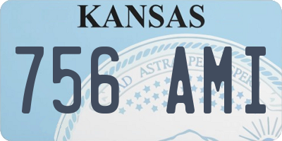 KS license plate 756AMI