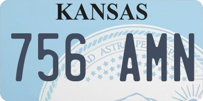 KS license plate 756AMN