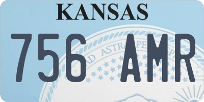 KS license plate 756AMR