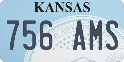 KS license plate 756AMS