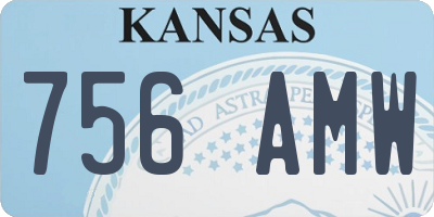 KS license plate 756AMW