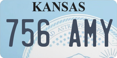 KS license plate 756AMY